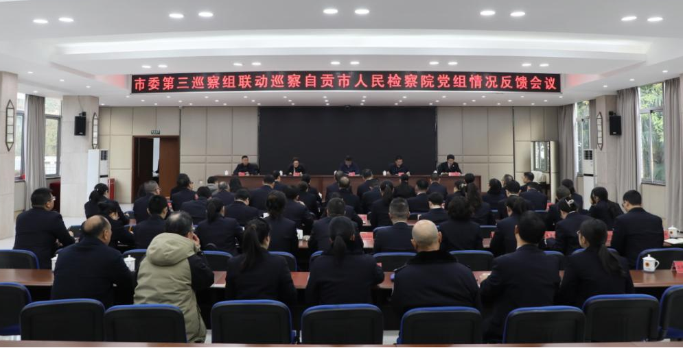 市委第三巡察组向自贡市人民检察院党组反馈巡察情况